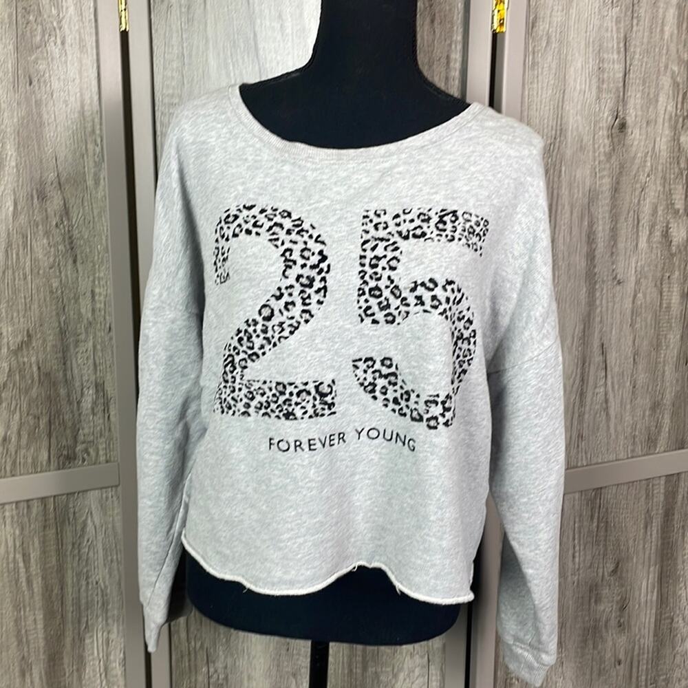 Mango oversized crop l/s sweatshirt women's S